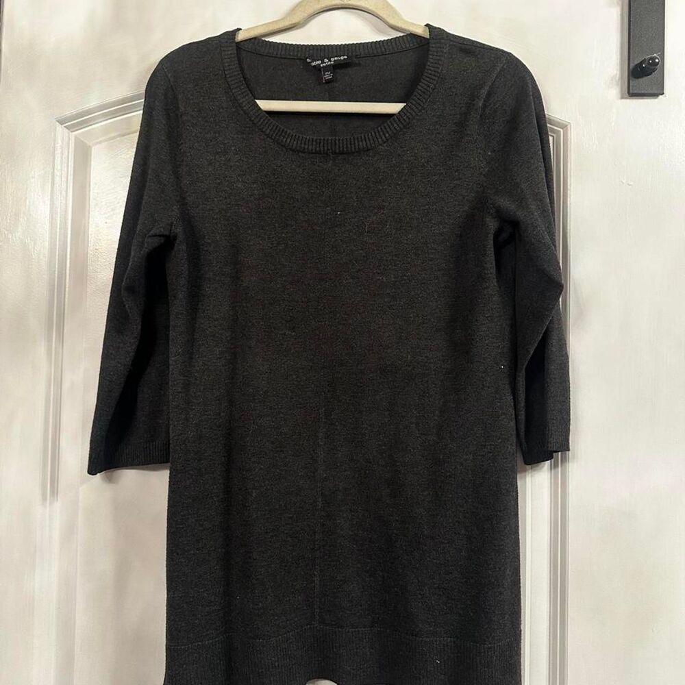 Cable-gauge Women's Grey and Black Jumper